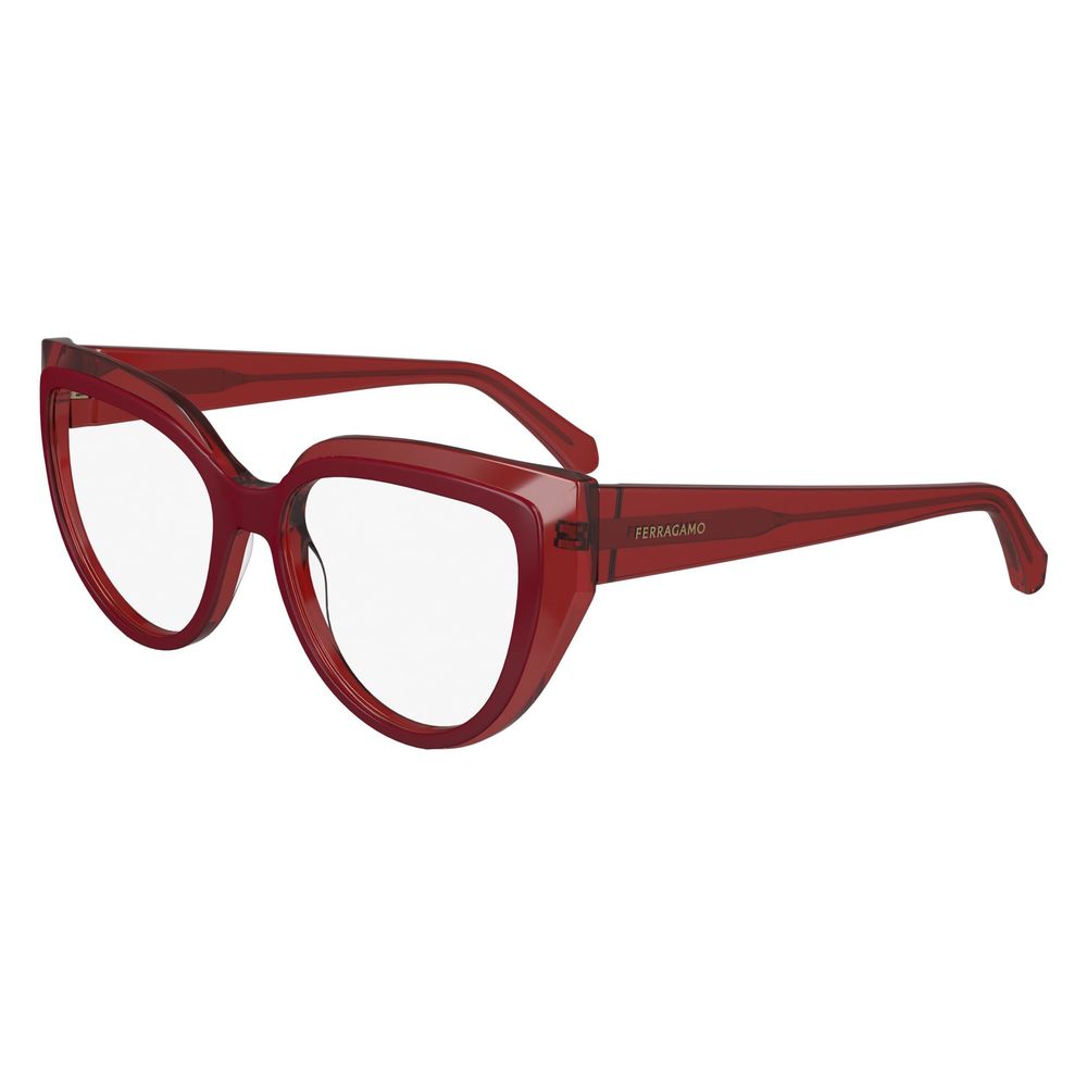 New FERRAGAMO SF-2984 613 Red & Crystal Red Eyeglasses 53/16/140
